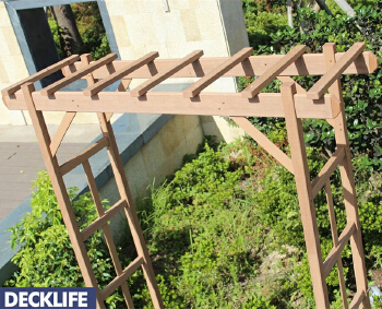 Customized woodgain pergola decorative garden arbors 